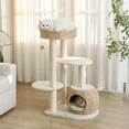 thumbnail image 1 of KAMABOKO Modern Cat Tree, Cat Trees for Indoor Cats w/Natural Sisal Scratching Posts, Hand-Woven Condo & Top Perch, 39" Tall Cat-Tree for Kittens Climb Play & Rest, 1 of 7
