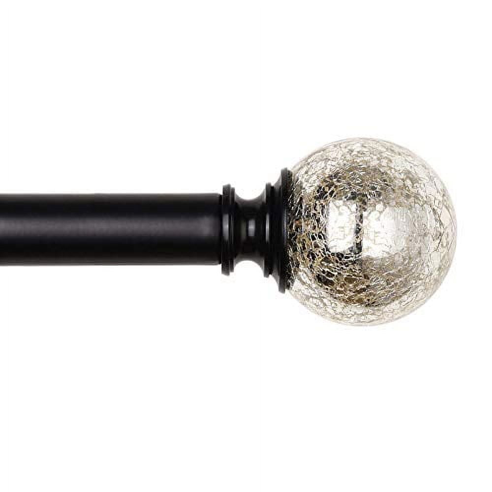KAMANINA 1 Inch Curtain Rod Single Window Rod 3672 Inches, Crackle
