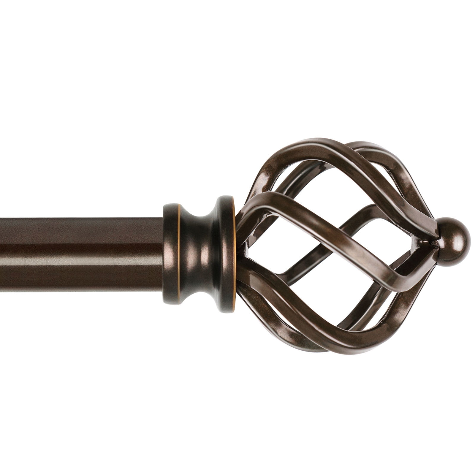 Asta Per Tenda Telescopica Argento Con Terminali Twist In Acrilico – Regolabile Da 36 A 183 Cm, Diametro 25 Mm - 6