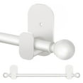 thumbnail image 1 of KAMANINA 5/8" No Drill Curtain Rod with Adhesive Brackets, 28 - 48", White, 1 of 9