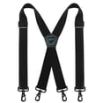 thumbnail image 1 of KAMBERFT Black Heavy Duty X-Back Suspenders for Men, 1.4 inch Wide Adjustable Elastic Straps, 1 of 5