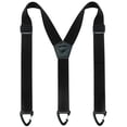 thumbnail image 1 of KAMBERFT Black Suspenders for Men, 1.5 inch Wide Adjustable Elastic Y-Back Braces with 3 Snap Loops, 1 of 5