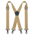 thumbnail image 1 of KAMBERFT Champagne Heavy Duty X-Back Suspenders for Men, 1.4 inch Wide Adjustable Elastic Straps, 1 of 5