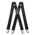 thumbnail image 1 of KAMBERFT Heavy Duty Black Suspenders for Men with 4 Strong Metal Clips, 1.5 inch Wide, 1 of 4