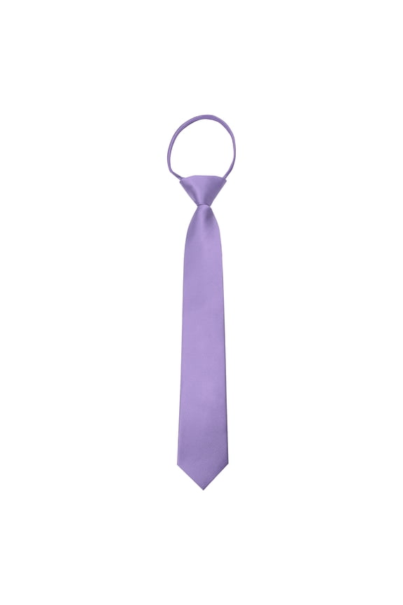Lavender Pre-tied Necktie for Men, 3.15 inch Wide Solid Color Adjustable Tie