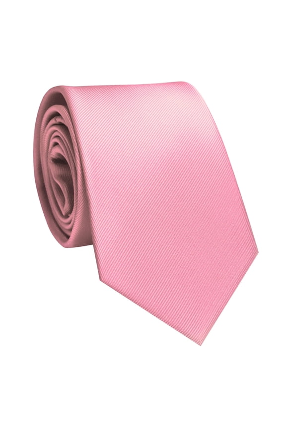 Men’s Blush Pink Tie, Solid Color Necktie for Business and Wedding