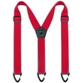 thumbnail image 1 of KAMBERFT Red Suspenders for Men, 1.5 inch Wide Adjustable Elastic Y-Back Braces with 3 Snap Loops, 1 of 5