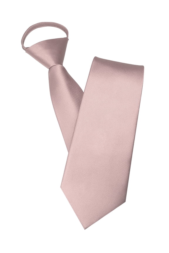 Rose Gold Pre-tied Necktie for Men, 3.15 inch Wide Solid Color Adjustable Tie