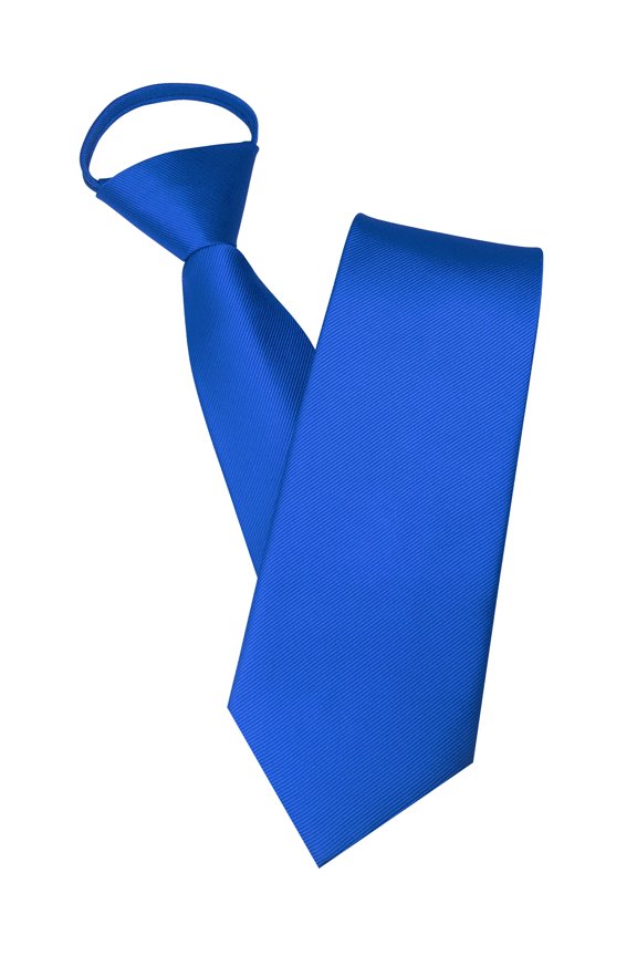 Royal Blue Pre-tied Necktie for Men, 3.15 inch Wide Solid Color Adjustable Tie