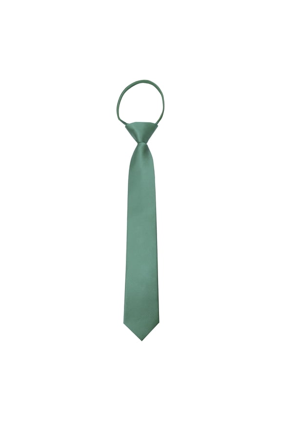 Sage Green Pre-tied Necktie for Men, 3.15 inch Wide Solid Color Adjustable Tie