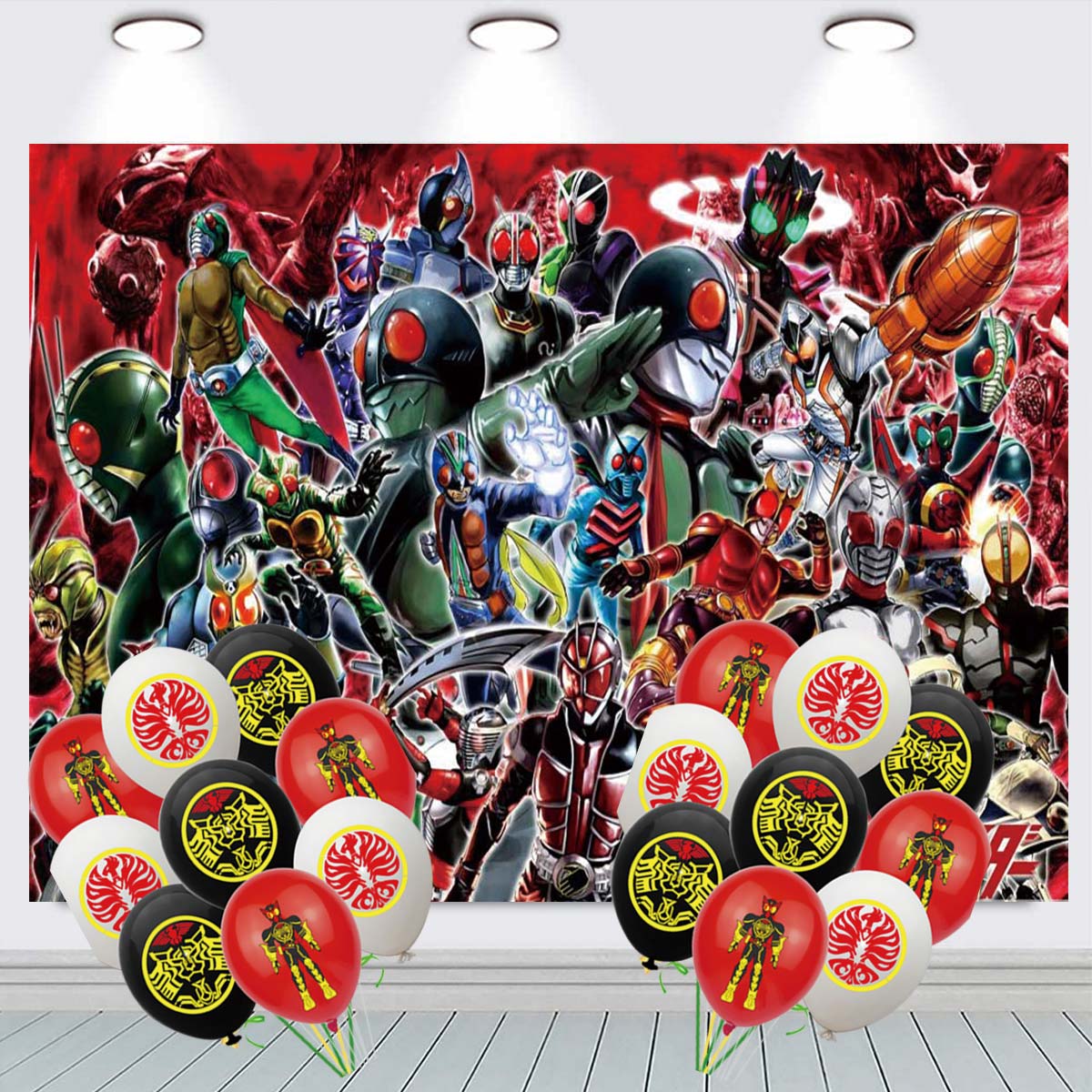 Knight Rider Part Decor KAMEN RIDER MASKED RIDER Backdrop Banner Balloons Party Decorations ...