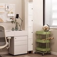 thumbnail image 1 of KAMEROUT Tall Narrow Storage Cabinet, Slim Bathroom Storage Organizer with Adjustable Shelves & 4 Leveling Feet, Freestanding Cabinet for Small Spaces, Kitchen, Living Room, White, 1 of 7