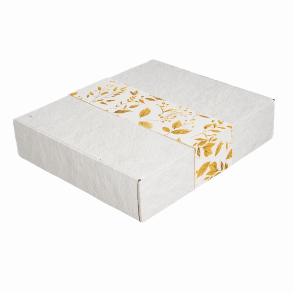 KAMIBI Biodegradable Urn for Human Ashes, Eco-Friendly Urn for Water or Earth Burial, Includes Water Soluble Ash Bag, Adult Size 3" H x 12" W x 14" L. (ANGEL GOLD)