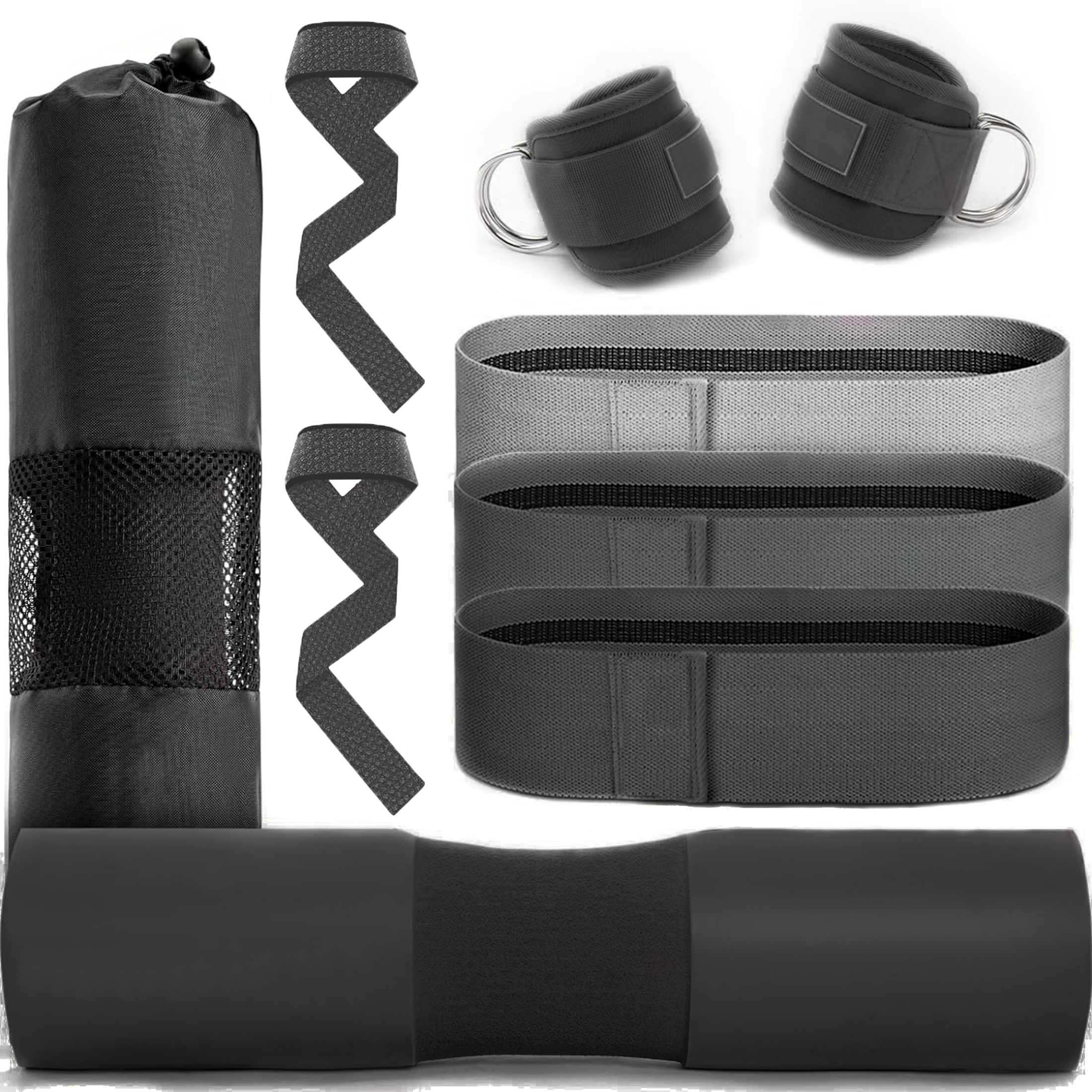 KAMIDA 11 Pcs Barbell Pad Set, Barbell Squat Pad for Hip Thrusts