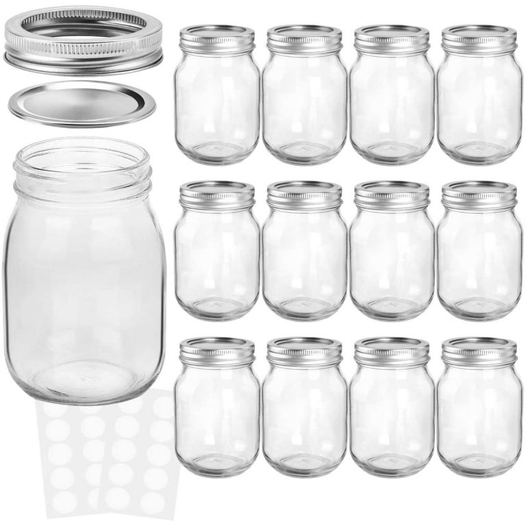 KAMOTA Glass Jars With Lids, 30 pack of 3.5 oz small glass jars  for storage spice herbal condiments with leak-proof rubber gaskets and  airtight hinged lids, 280 labels and 2 silicone