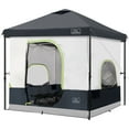 thumbnail image 1 of KAMPKEEPER 10x10 Instant Pop Up Canopy with Camping Inner Tent, Fits 6 Person, Black, 1 of 6