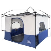 KAMPKEEPER Camping Inner Tent for Pop Up Canopy, Converts 10x10 Straight Leg Canopy into Camping Tent, with 1 Dog Hole Fully Vented RoofTOP & Frame NOT Included, Navy Blue