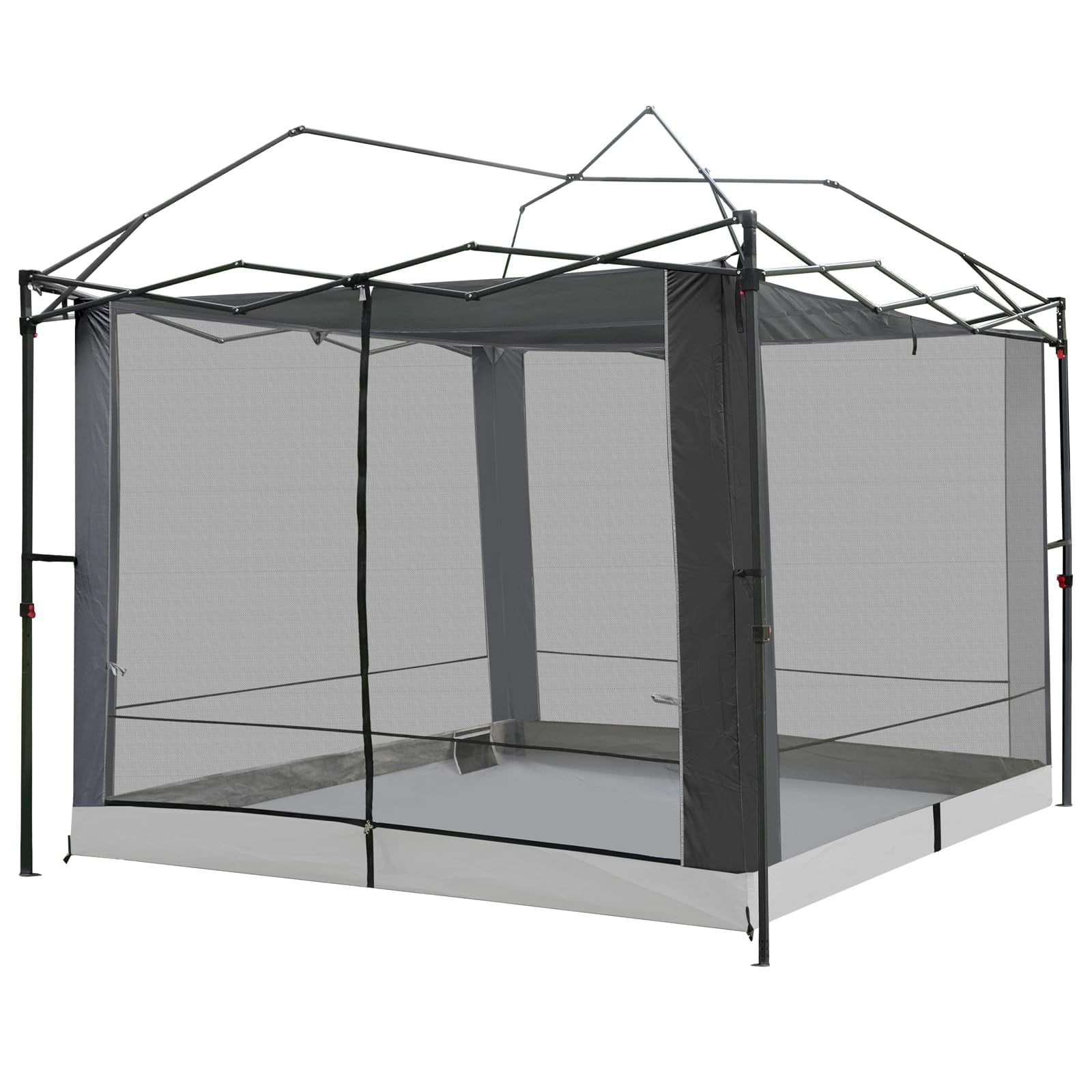 KAMPKEEPER Pop-Up Gartenzelt 3x3 M Mit Seitenwand Und Taschen – Wasserdichter Party-Pavillon Für Garten, Strand & Outdoor