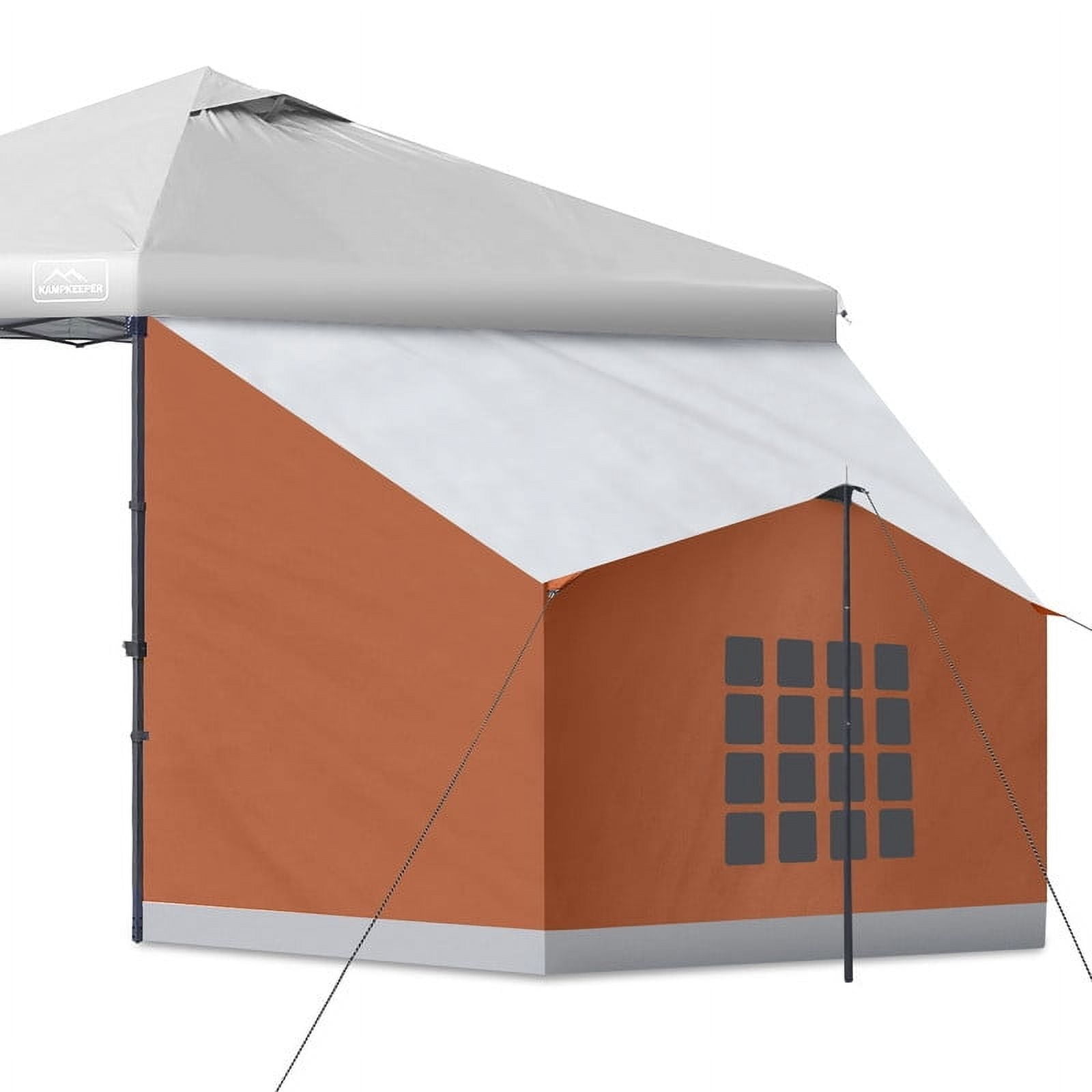 KAMPKEEPER Side Tent,Camping Tent for 10' x 10' Pop Up Canopy, Easy Set Up Gazebo,Compatible with 10' Wide Canopy Tents