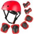 thumbnail image 1 of KAMUGO Helmets for Kids ,Kids Bike Helmet Knee Pad Elbow Pads ,Red, 1 of 6