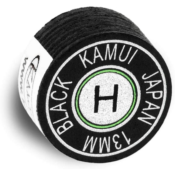 KAMUI Black Laminated Pool Billiard CUE TIP - 1 pc (Hard, 13 mm)