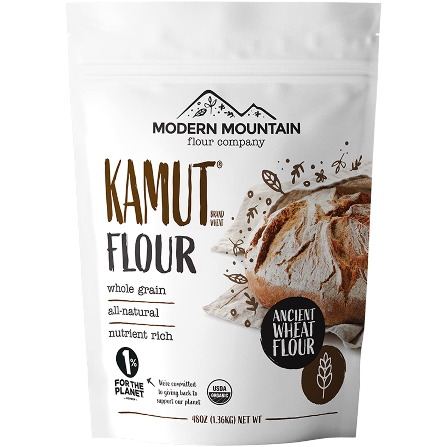 KAMUT Flour 3 lb. Whole Wheat Flour, Great for Whole Grain Bread and Baking, AllNatural, USDA