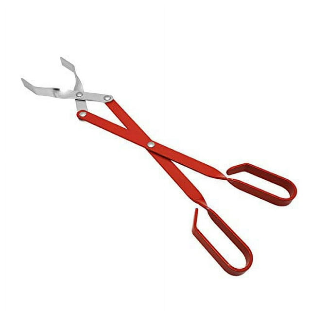 KAMaster Grill Scissors Tongs Heavy Duty Barbecue Grill Tong Grill Set BBQ Accessories Extra Light and Long Kitchen Tongs Barbecue Tool Grill Accessories, Grill Tools for Food with Red Handle