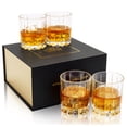 thumbnail image 1 of KANARS Crystal Whiskey Glasses, Set of 4 Rocks Glasses in Elegant Gift Box for Christmas New Year, 1 of 6