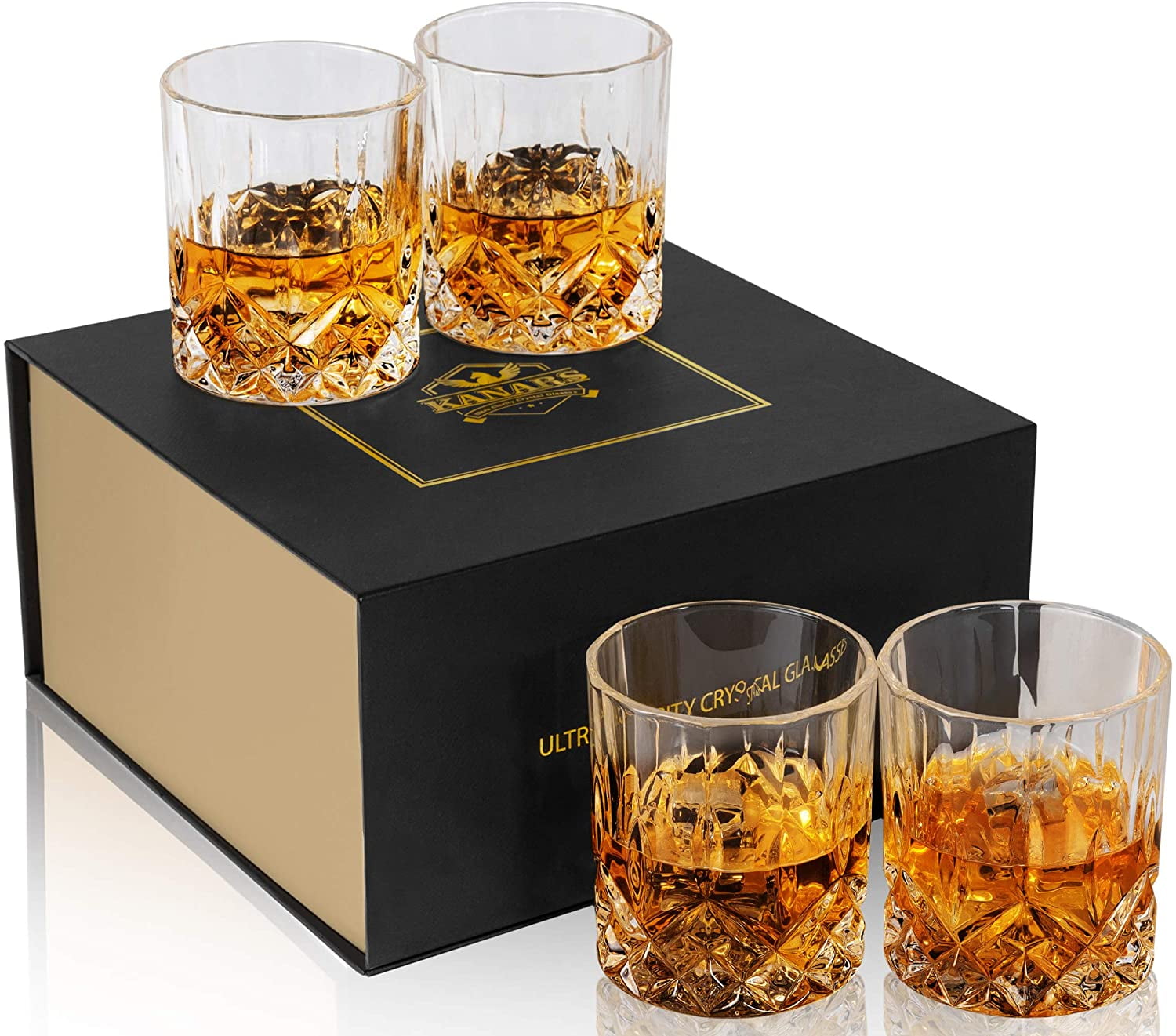 https://i5.walmartimages.com/seo/KANARS-Old-Fashioned-Whiskey-Glasses-Luxury-Box-10-Oz-Rocks-Barware-Scotch-Bourbon-Liquor-Cocktail-Drinks-Set-4-Men-Gift-Count-Pack-1_b300b7e4-7544-49e4-aeab-b3f1d0dd82db.0fd2e054233caf6aab1d90b3f2fdd747.jpeg