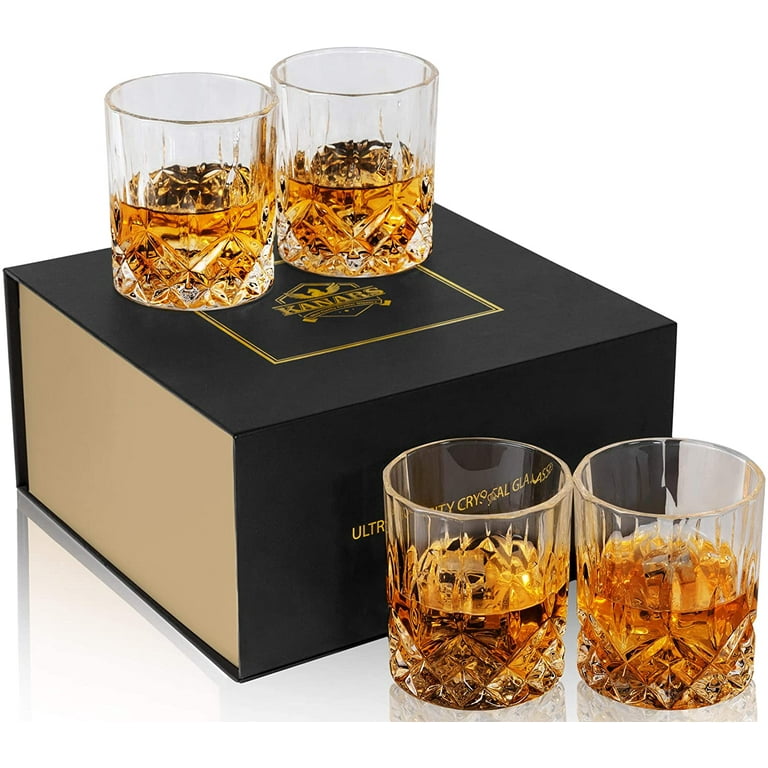 Whiskey Glasses 8oz Premium Scotch Glasses Set of 2 - Old Fashioned Whiskey  NEW!