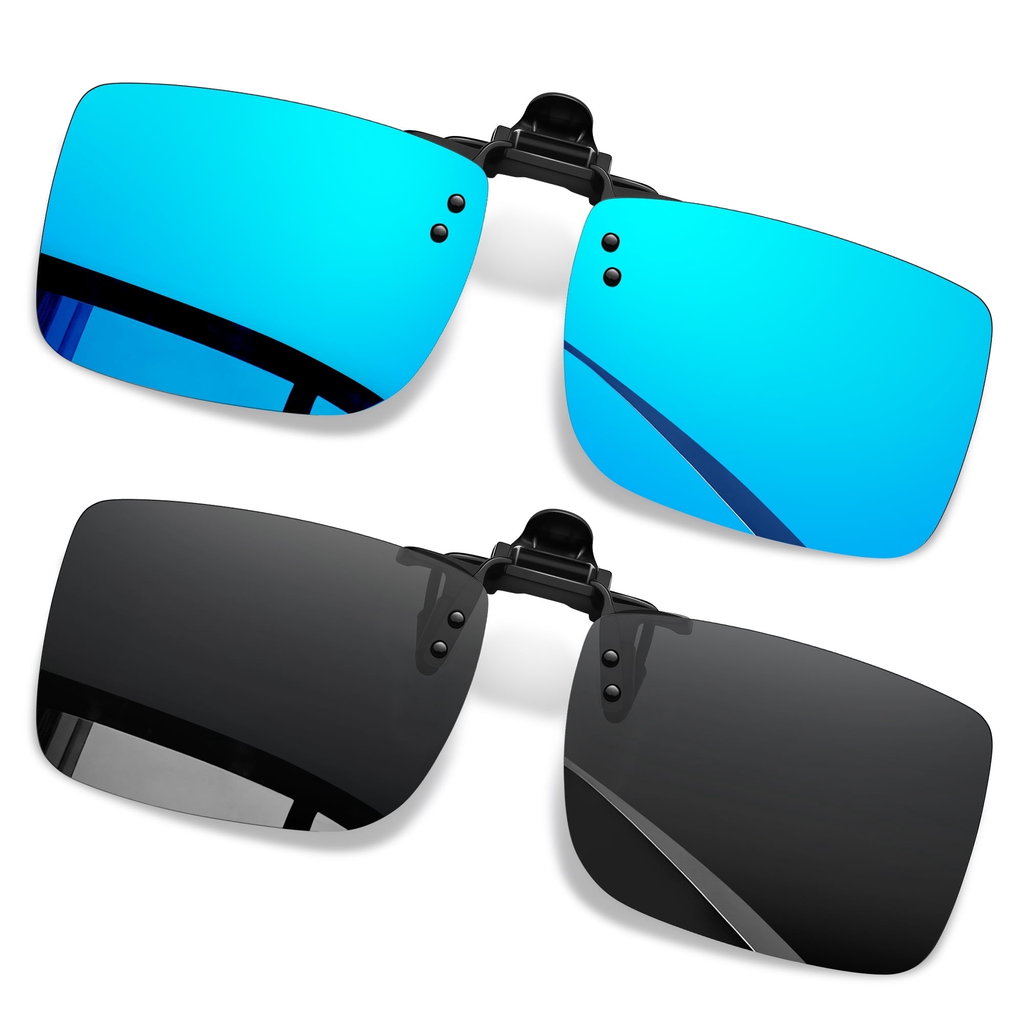 KANASTAL 2 Pack Clip-on Sunglasses Polarized Women Men UV400  display picture 2