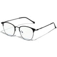 thumbnail image 1 of KANASTAL Anti Blue Light Glasses Men Metal Half Rim Computer Reading Gaming Glasses Blue Light Blocking Anti Fatigue for Digital Screen Black Frame, 1 of 5