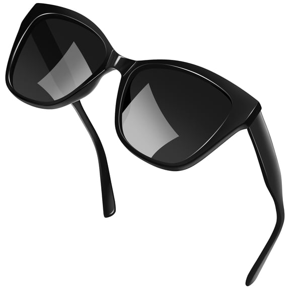 KANASTAL Cateye Sunglasses Polarized for Women Men Acetate-TR90 Frame Retro Pointy Party Sun Glasses Driving Traveling Black Lens
