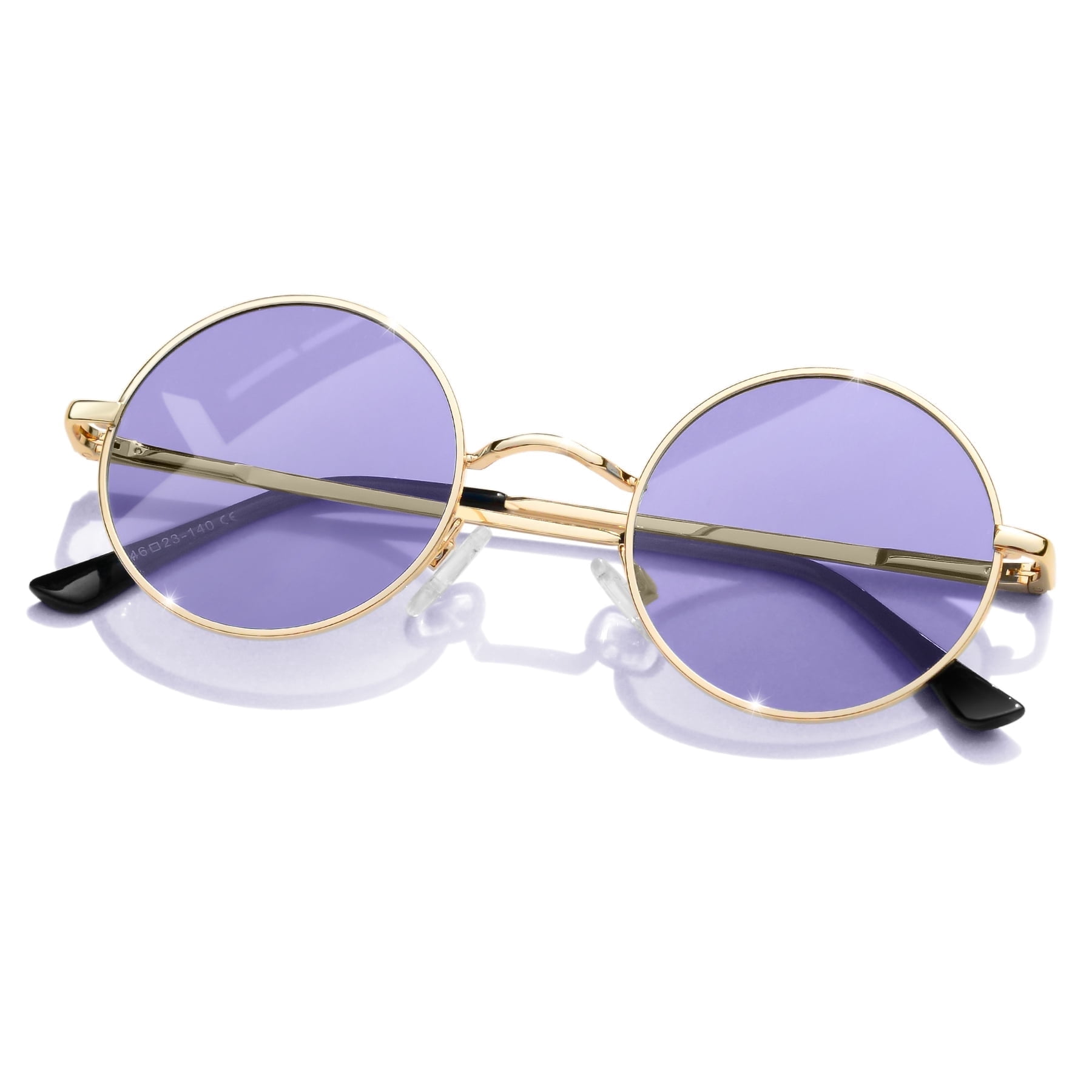 Retro Round Sunglasses UV400 Protection Spring Metal Hinges BARCUR Polarized Round Steampunk Sunglasses for Men – Retro  main image 4