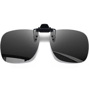 KANASTAL Clip on Sunglasses Polarized over Glasses Women Dark Flip up Sun Glasses Men UV Protection Driving Fishing Black Lens