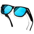 thumbnail image 1 of KANASTAL Fit over Glasses Sunglasses for Women Polarized Blue Mirrored Square Sunglasses over Glasses Men Oversized Trendy Square Shades for Driving, 1 of 7