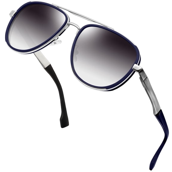 KANASTAL Men's Aviation Sunglasses Polarized for Women UV Protection, Lightweight Frame with Double Bridge & Spring Hinges for Driving Summer Beach Travel Holiday