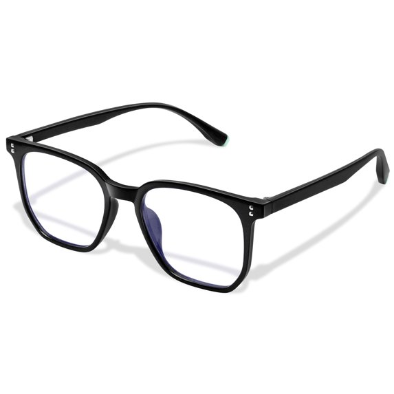 KANASTAL Oversized Blue Light Glasses Women Men TR90 Anti-Glare UV400 Protection for Computer Gaming Study Black Frame