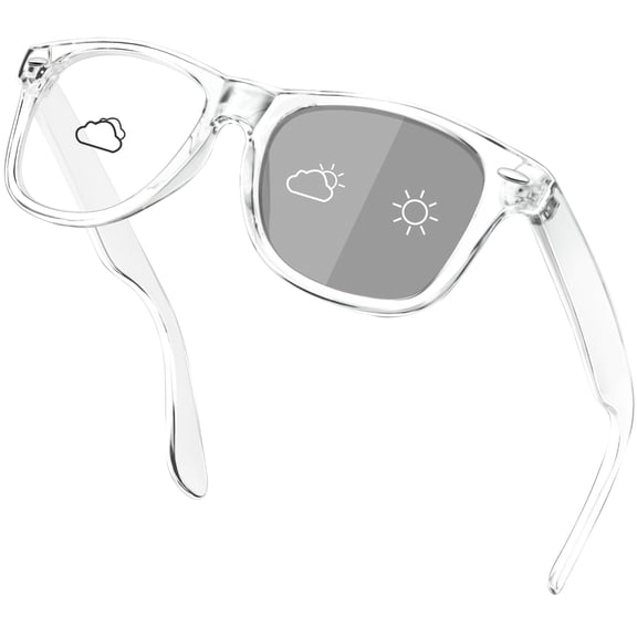 KANASTAL Photochromic Glasses Women Men Anti Blue Light Blocking Glasses Color Changing Lens Anti Eyestrain, Anti Glare Transparent Frame