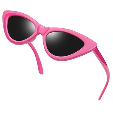 KANASTAL Polarized Cat Eye Sunglasses for Women, Trendy Retro Narrow Pointy Cateye Womens Sun Glasses with Polarized UV 400 Protection Party Sunglasses(Pink)