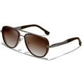 thumbnail image 1 of KANASTAL Pilot Sunglasses for Men Women Polarized Sun Glasses UV400 Protection, Retro Double Bridge Design, Adjustable Spring Hinges, Driving Shades Gradient Brown Lens, 1 of 7