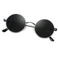 thumbnail image 1 of KANASTAL Polarized Round Sunglasses for Women Men Circle Sun Glasses Black Lens Hippie Style Retro UV400 Protection Grey Frame, 1 of 8