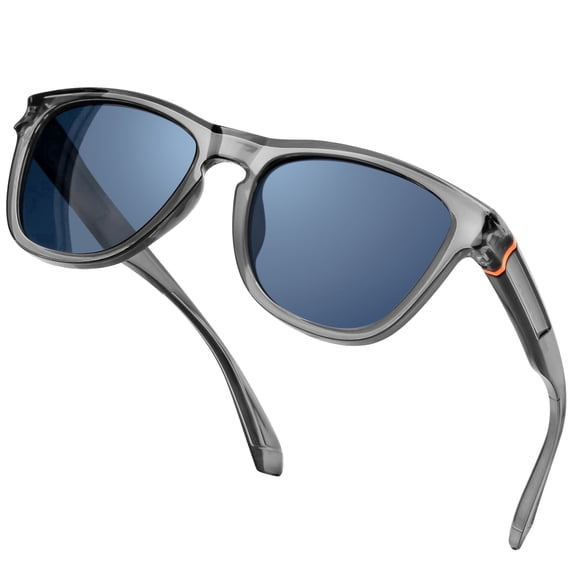 KANASTAL Sunglasses for Men Women Polarized Square, Lightweight Sun Glasses with UV400 for Driving Fishing Blue Lens