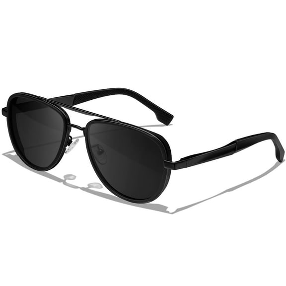 KANASTAL Aviator Sunglasses Polarized Men UV400  Retro Sun Glasses Double Bridge Design, Spring Hinges for Comfort, UnisexStyle Shades
