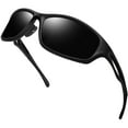thumbnail image 1 of KANASTAL Sport Sunglasses for Men Women Wrap Around Polarized Sun Glasses with UV400 Protection for Driving Fishing Hiking(Black), 1 of 8