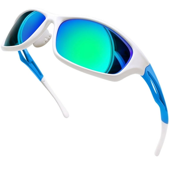 KANASTAL Sport Sunglasses for Men Women Wrap Around Polarized Sun Glasses with UV400 Protection for Driving Fishing Hiking(Green)