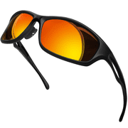 KANASTAL Sport Sunglasses for Men Women Wrap Around Polarized Sun Glasses with UV400 Protection for Driving Fishing HikingRed