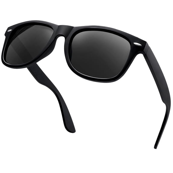 KANASTAL Black Sunglasses for Women Men Polarized UV Protection Retro Trendy Design Sun Glasses Square