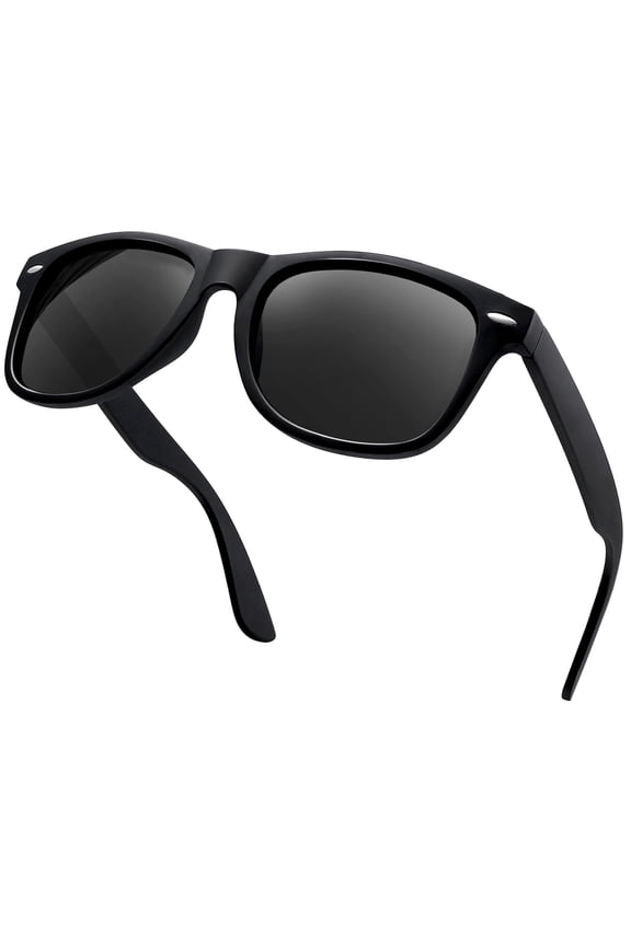 Black Sunglasses for Women Men Polarized UV Protection Retro Trendy Design Sun Glasses Square