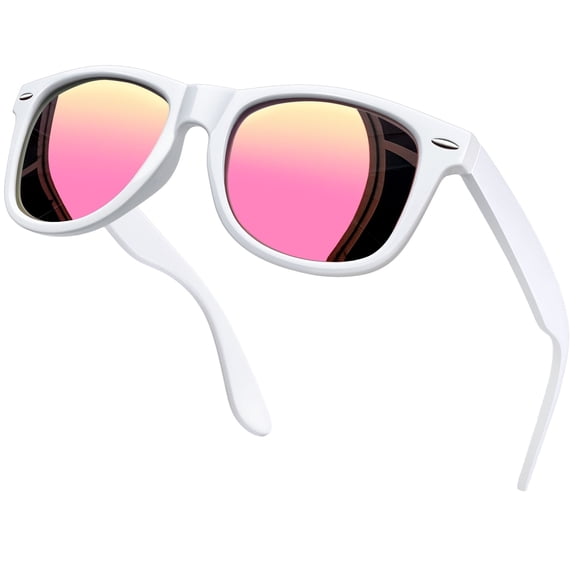 KANASTAL Square Polarized Sunglasses for Women Men UV Protection Retro Trendy Design Sun Glasses(Pink)